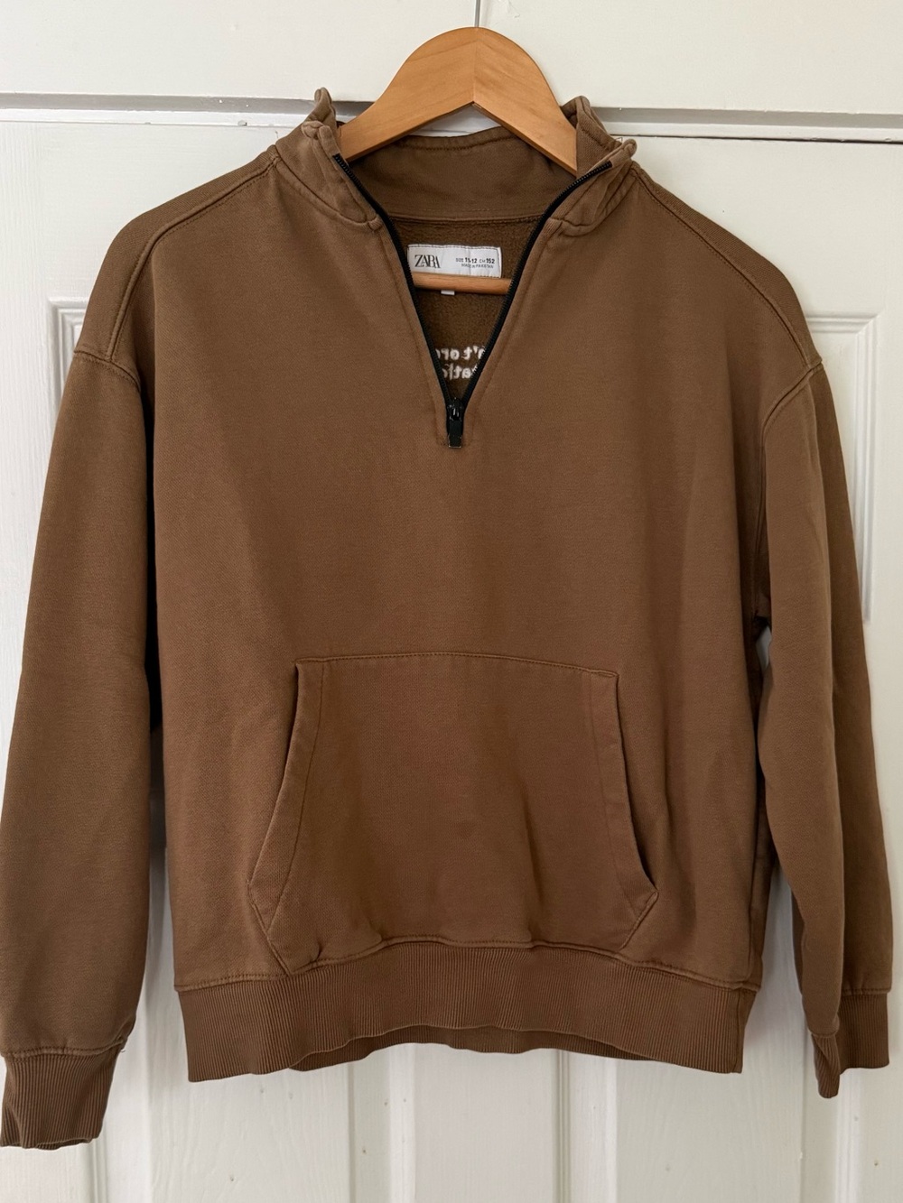 Zara Kids’ Brown Mock Neck Sweatshirt and Matching Pants